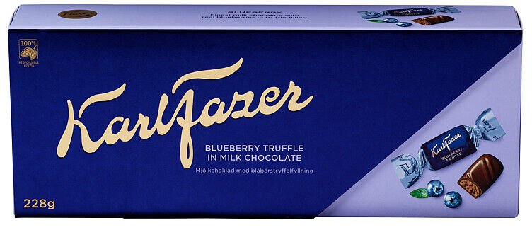 FAZER BLUEBERRY TRUFFLE Milk Chocolate Candy Box European Sweets 270g 9.5oz