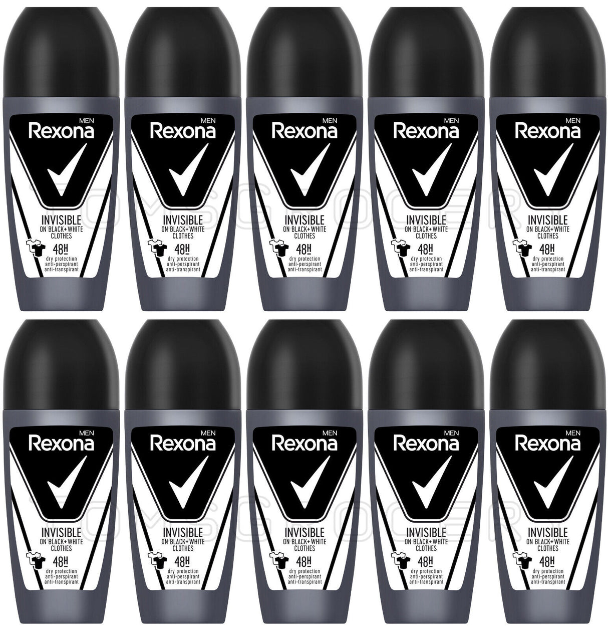 10 REXONA MEN INVISIBLE 48h Dry Anti Marks Protection Roll On Deodorant 50ml