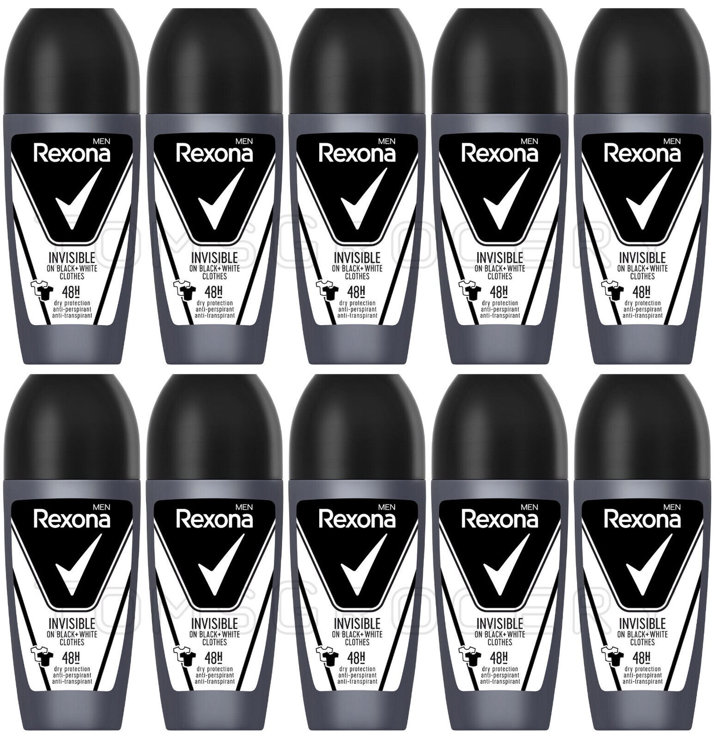 10 REXONA MEN INVISIBLE 48h Dry Anti Marks Protection Roll On Deodorant 50ml