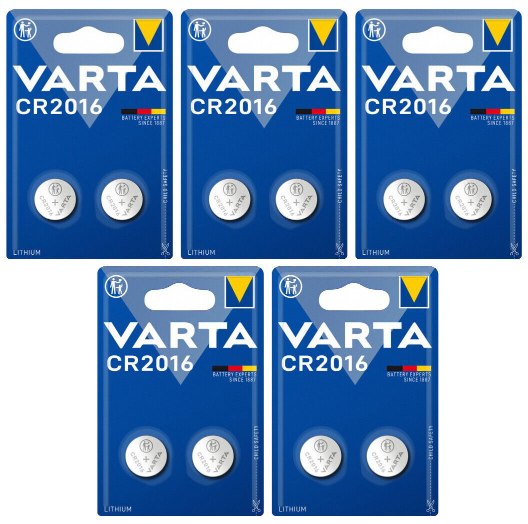 10 VARTA LITHIUM CR2016 6016 3V Button Cell Lithium Batteries
