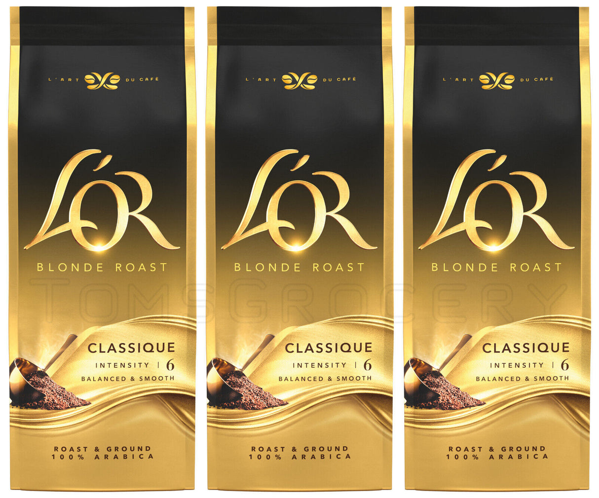 3 L'OR BLONDE ROAST Classique Balanced & Smooth Ground Coffee 250g 8.8oz