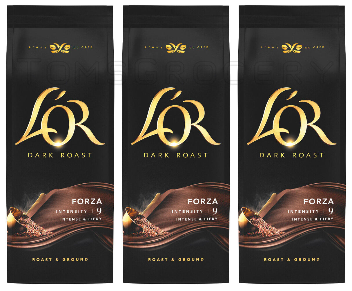 3 L'OR DARK ROAST FORZA INTENSE & FIERY Ground Coffee 250g 8.8oz