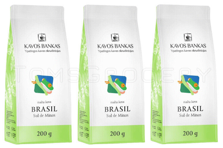 3 BRASIL Sul De Minas Ground Coffee 200g 7oz