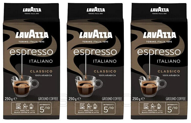 3 LAVAZZA ESPRESSO ITALIANO Classico Premium Ground Coffee 250g 8.8oz