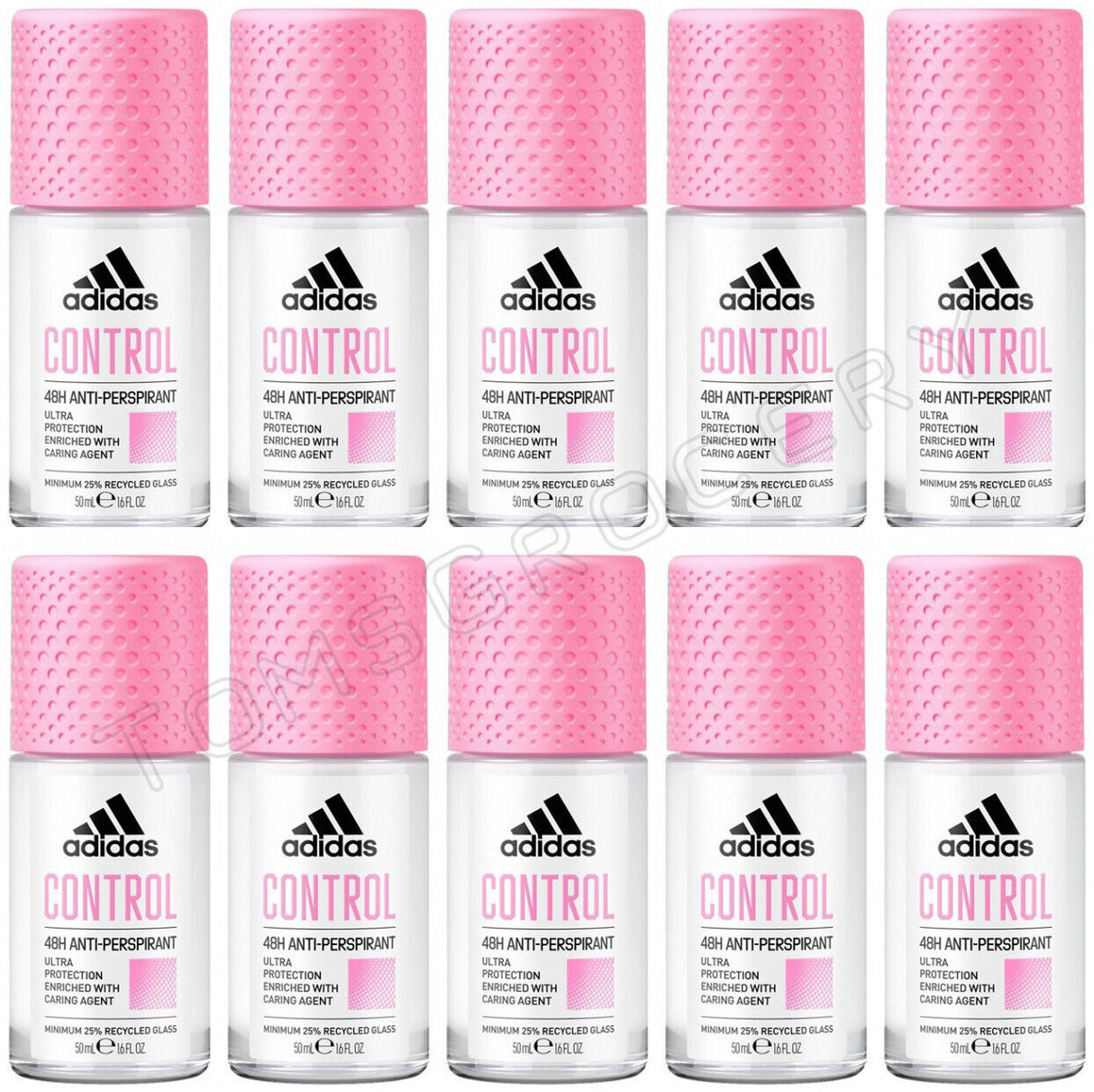 10 ADIDAS CONTROL 48H ULTRA PROTECTION Antiperspirant Roll On Deodorant 50ml
