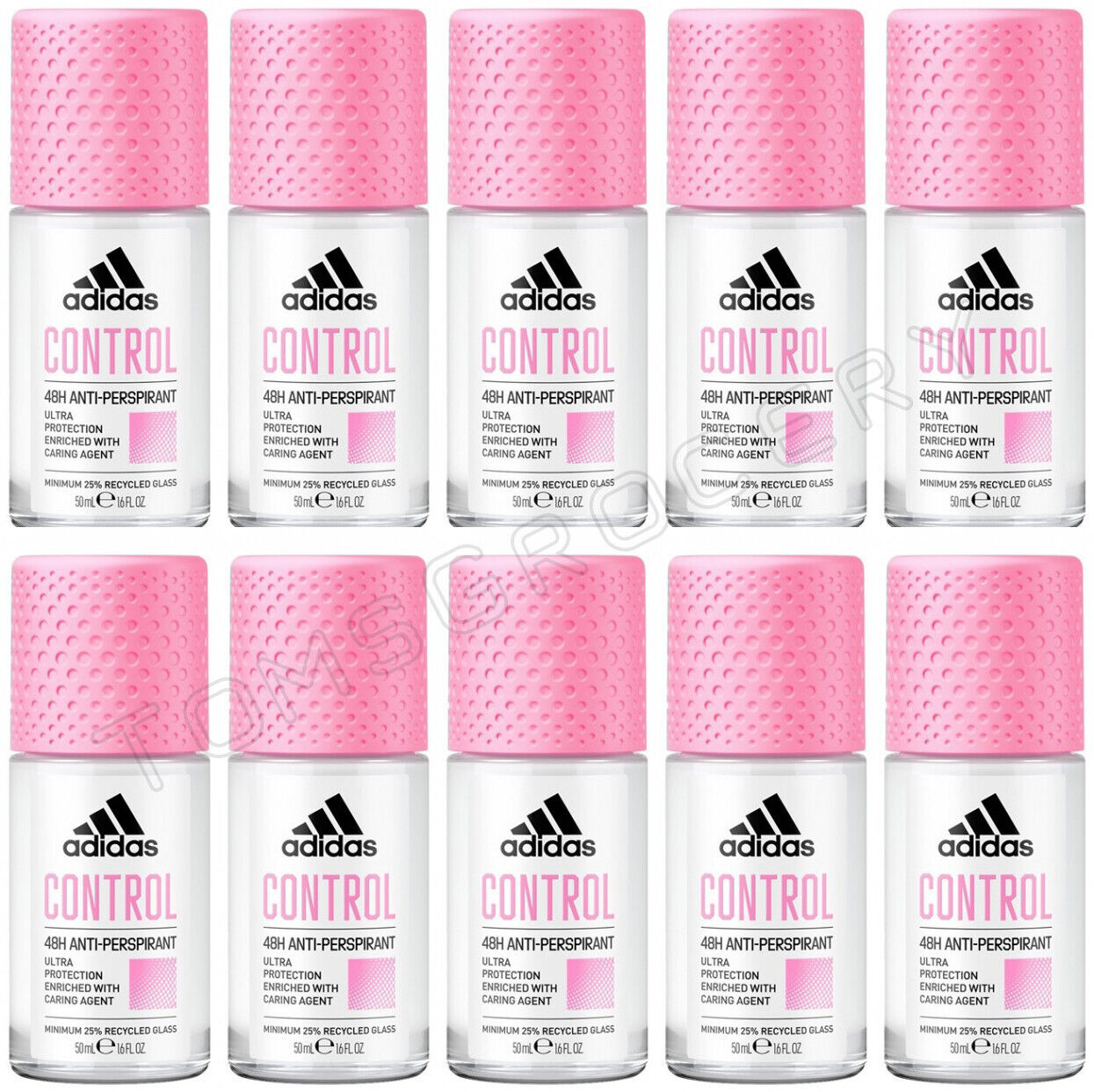 10 ADIDAS CONTROL 48H ULTRA PROTECTION Antiperspirant Roll On Deodorant 50ml