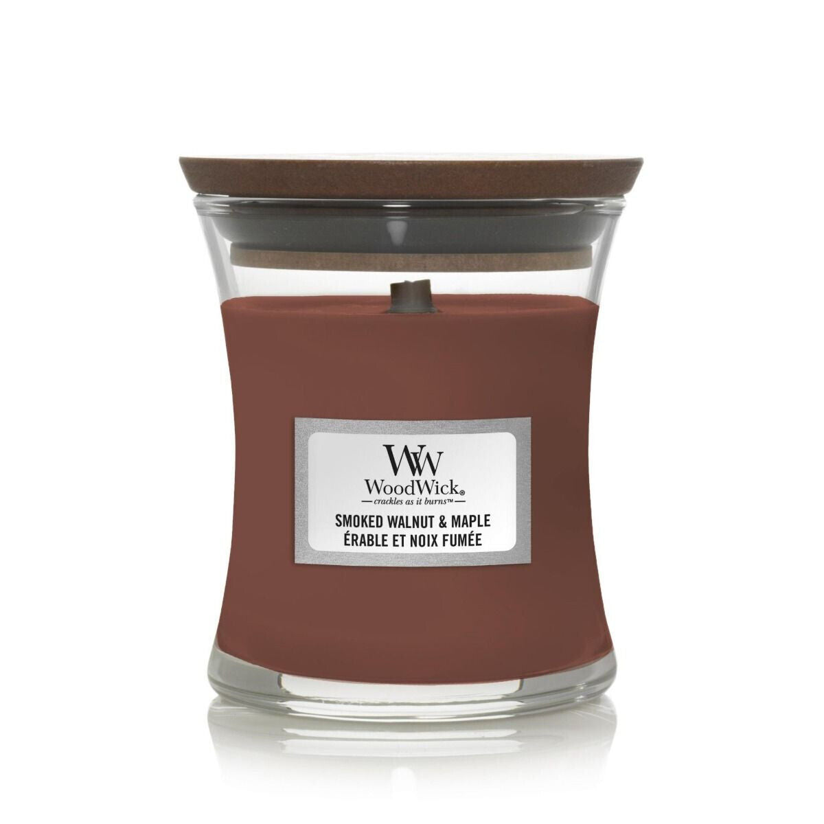 WOODWICK SMOKED WALNUT & MAPLE Scented Hourglass Candle 85g 3oz