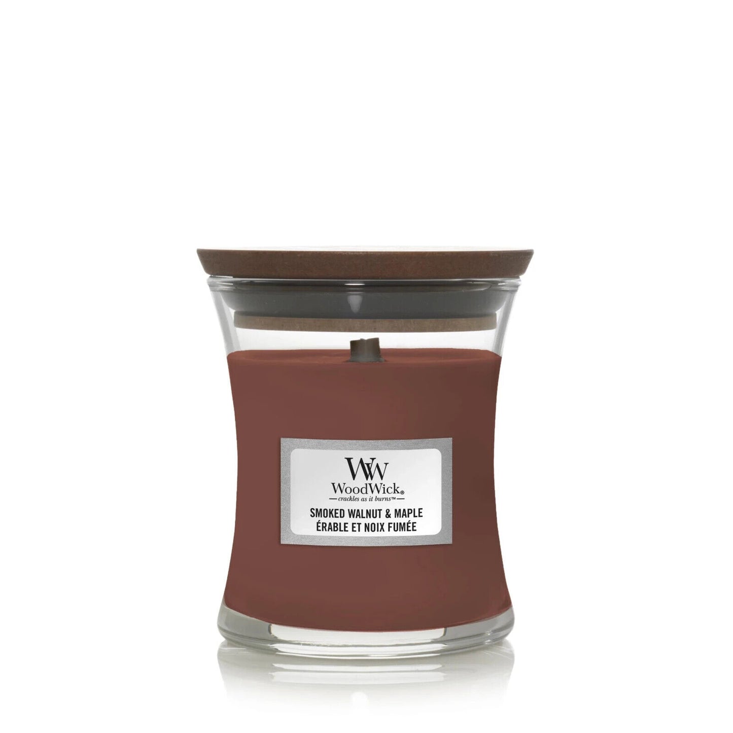 WOODWICK SMOKED WALNUT & MAPLE Scented Hourglass Candle 85g 3oz