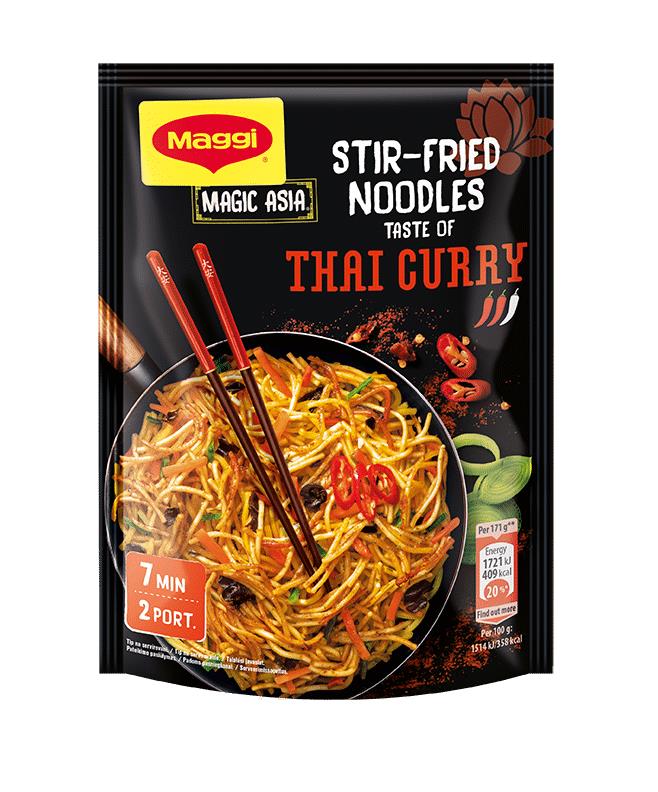 MAGGI ASIA THAI CURRY Flavor Stir-Fried Instant Noodles 128g 4.5oz
