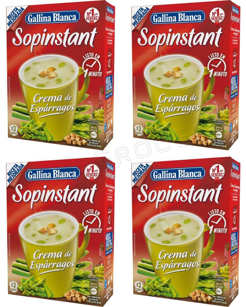 4 GALLINA BLANCA Instant Creamy Asparagus Soup with Croutons (12 servings)
