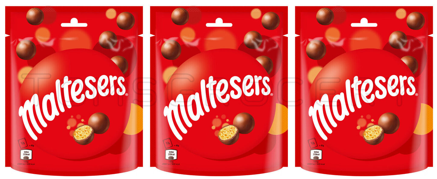 3 MALTESERS Crunchy Chocolate Balls European Candy Sweets 135g 4.7oz