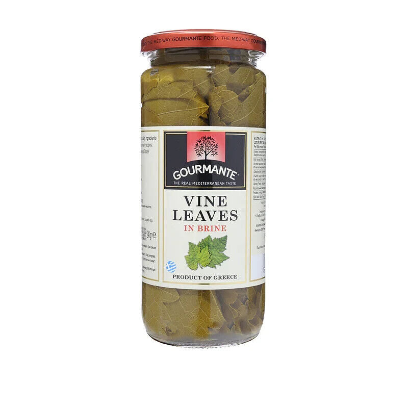 GOURMANTE VINE LEAVES IN BRINE Product of Greece 450g JAR