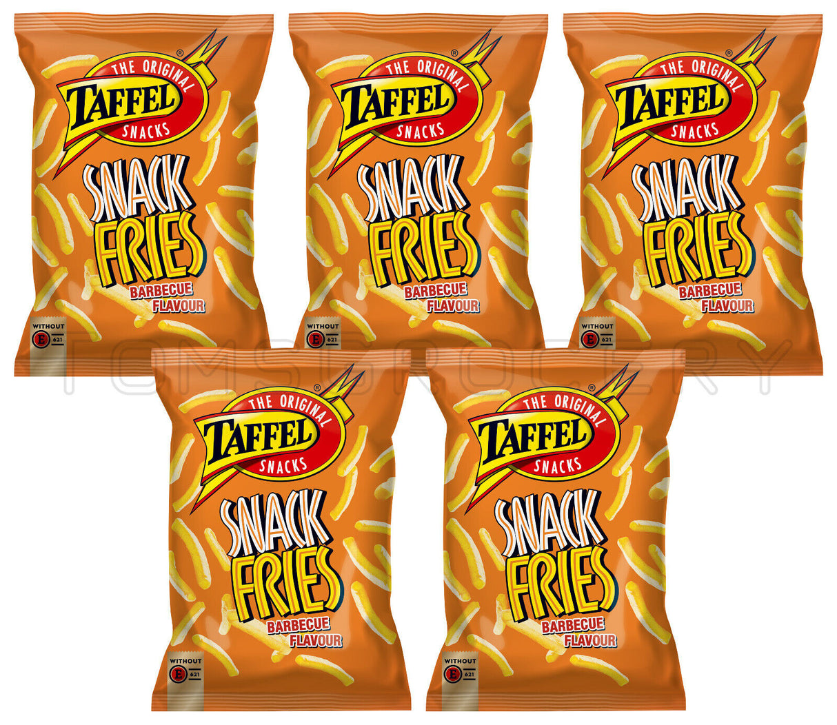 5 TAFFEL SNACK FRIES Barbecue Flavor Puffed Potato Chips 110g 3.9oz
