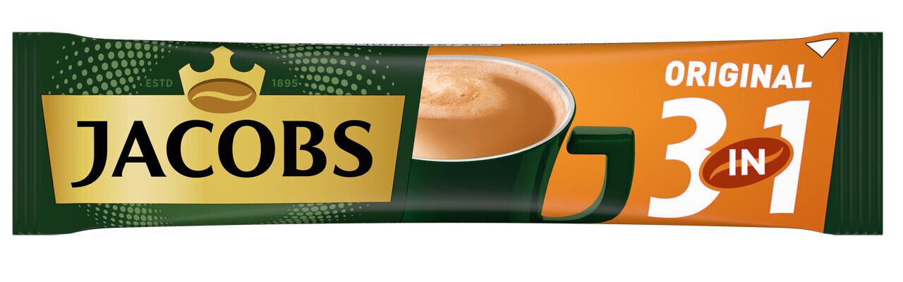 10 JACOBS ORIGINAL 3in1 Instant Coffee Bags (100 servings total) 150g 5.3oz