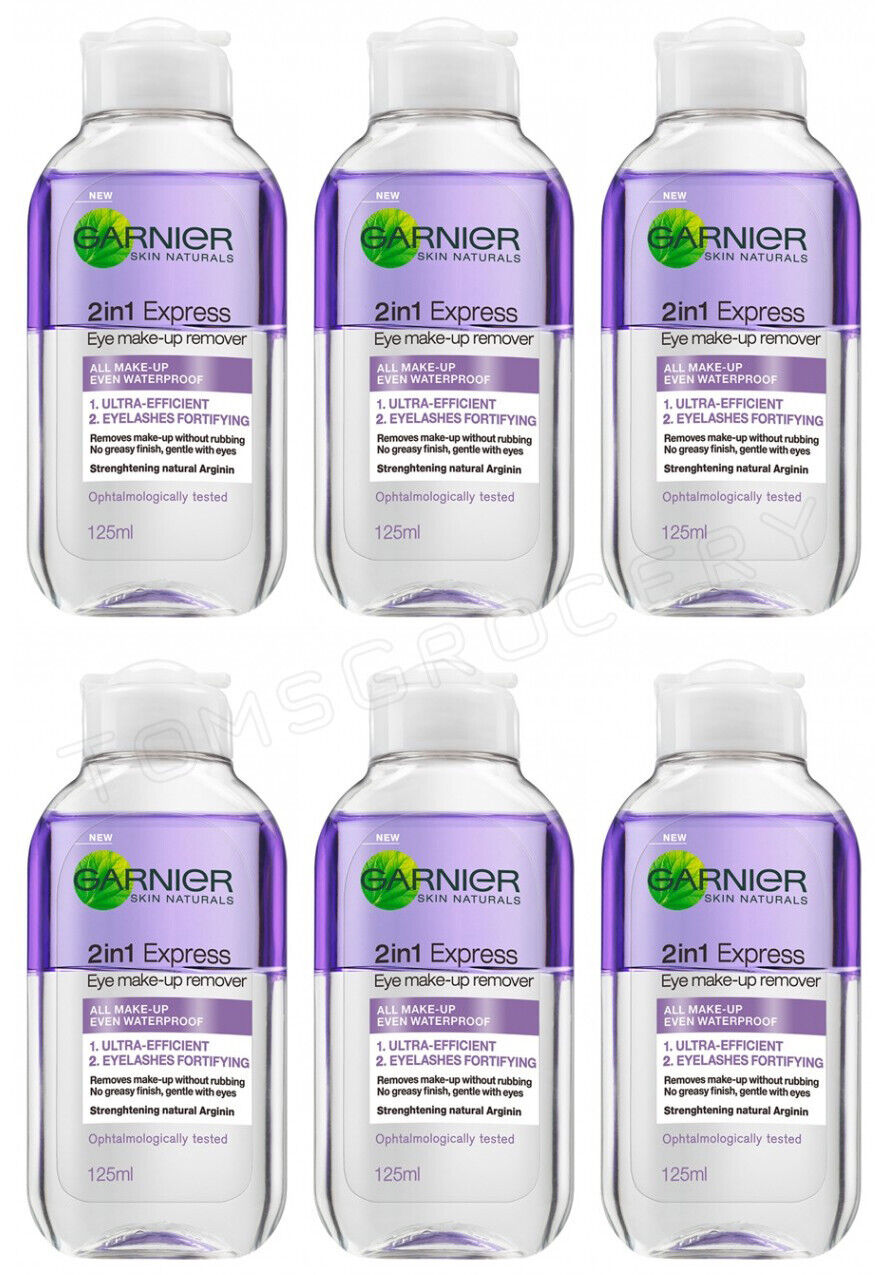 6 GARNIER 2in1 Express Ultra Efficient Make-Up Remover Bottles 125ml 4.2 fl oz