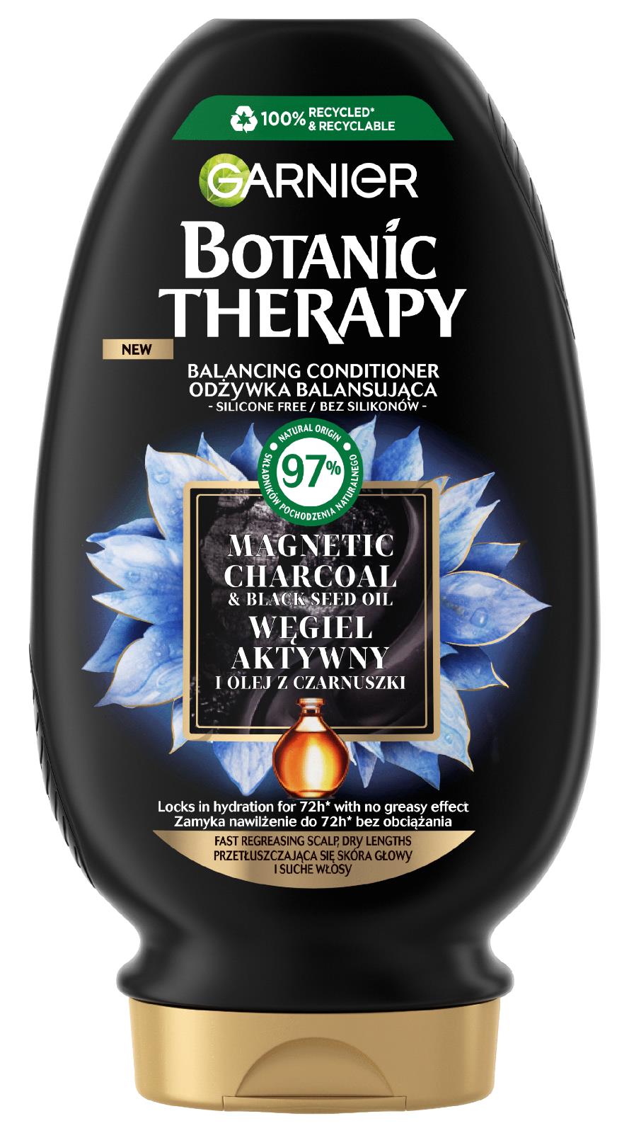 GARNIER BOTANIC THERAPY Balancing Conditioner Magnetic Charcoal & Black Seed Oil