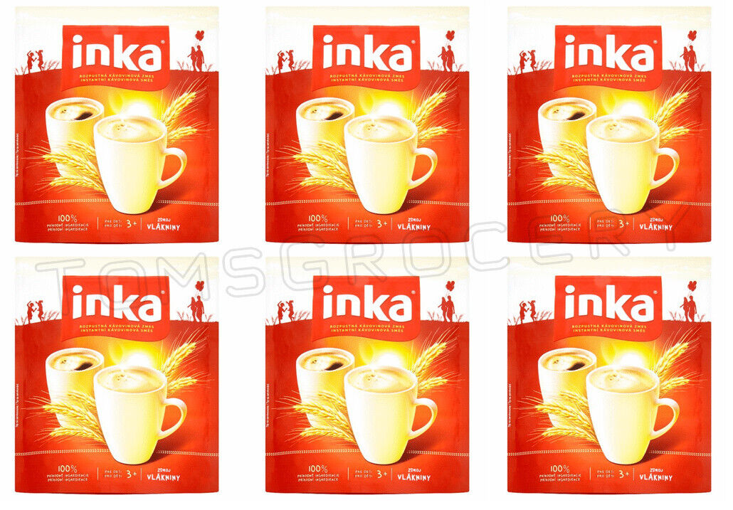6 INKA Instant Coffee 100% Natural Barley Rye Chicory Powder 180g 6.35oz