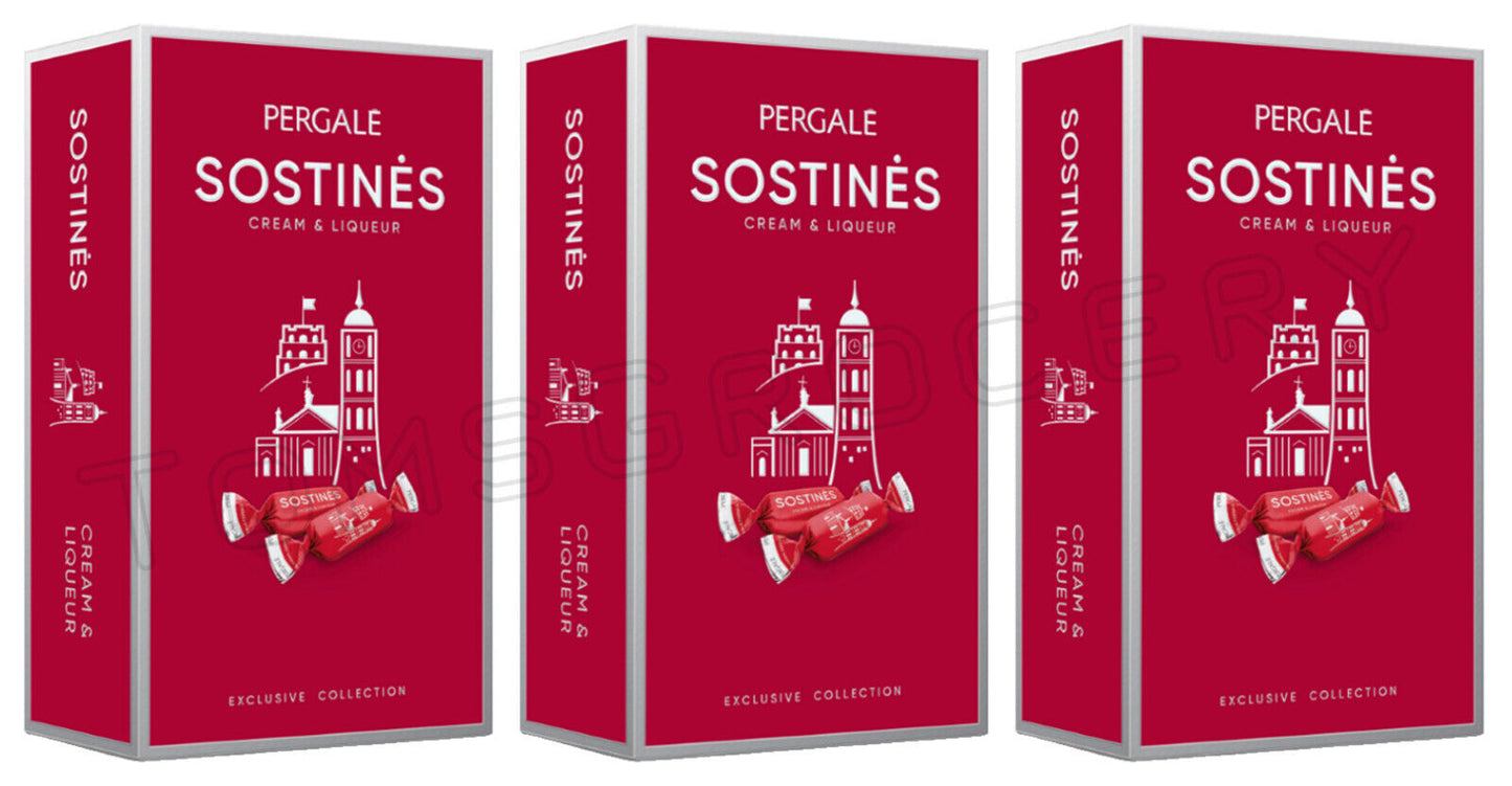3 PERGALE SOSTINES Cream & Liqueur Filled Chocolate Candies Sweets Box 170g 6oz