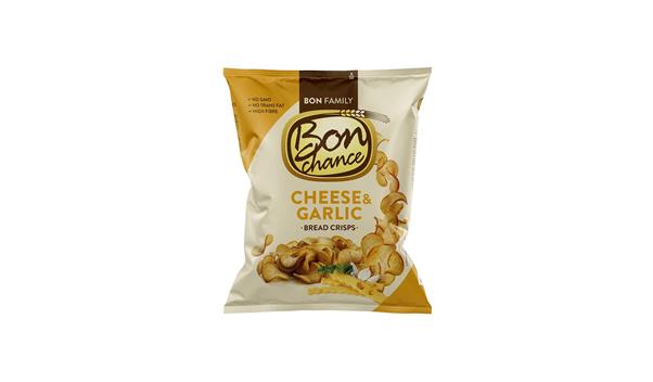 6 BON CHANCE CHEESE & GARLIC Flavor Baked Bread Crisps Snacks 240g