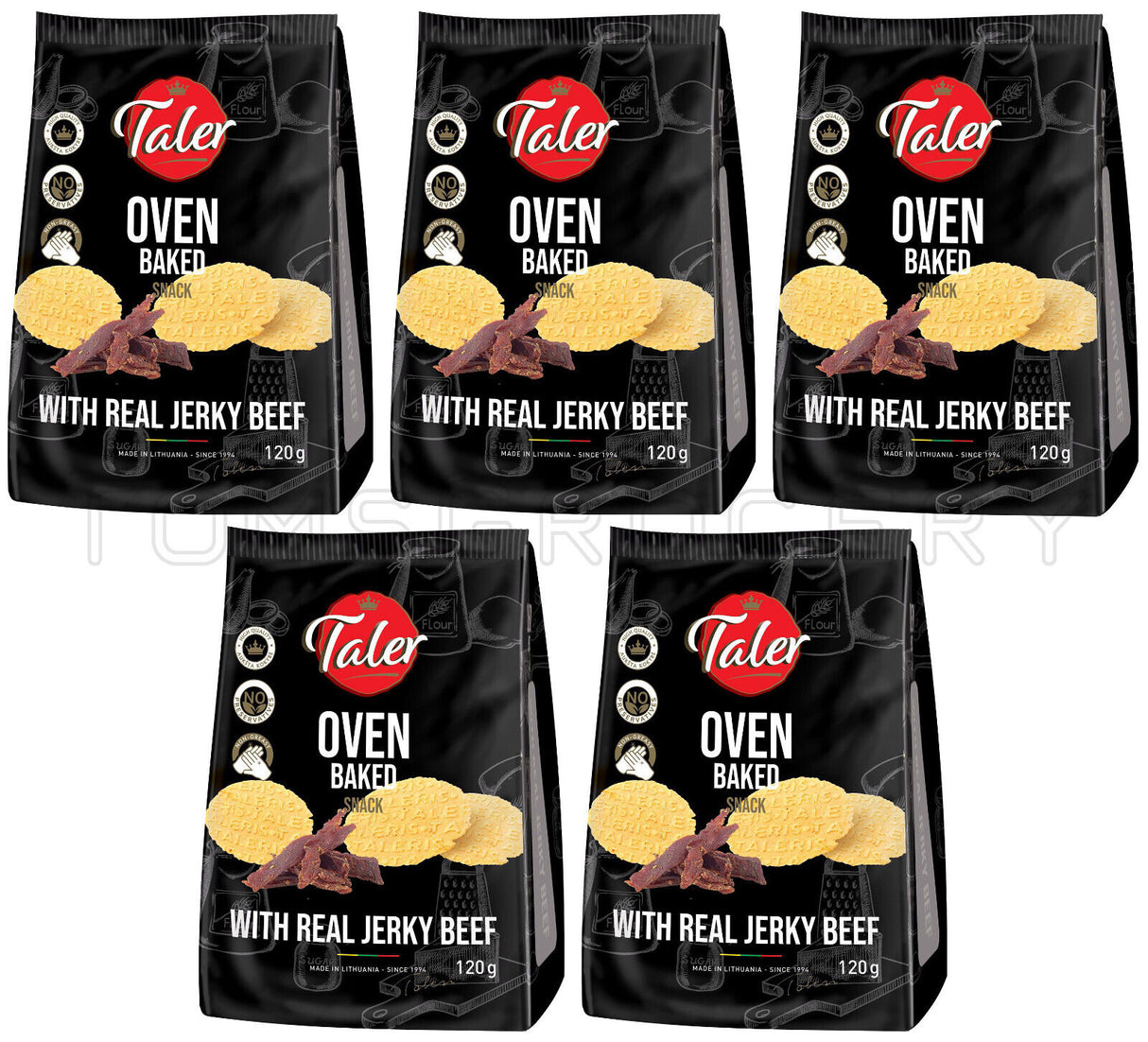 5 TALER Oven Baked Cookie Chips with Beef Jerky 120g 4.2oz