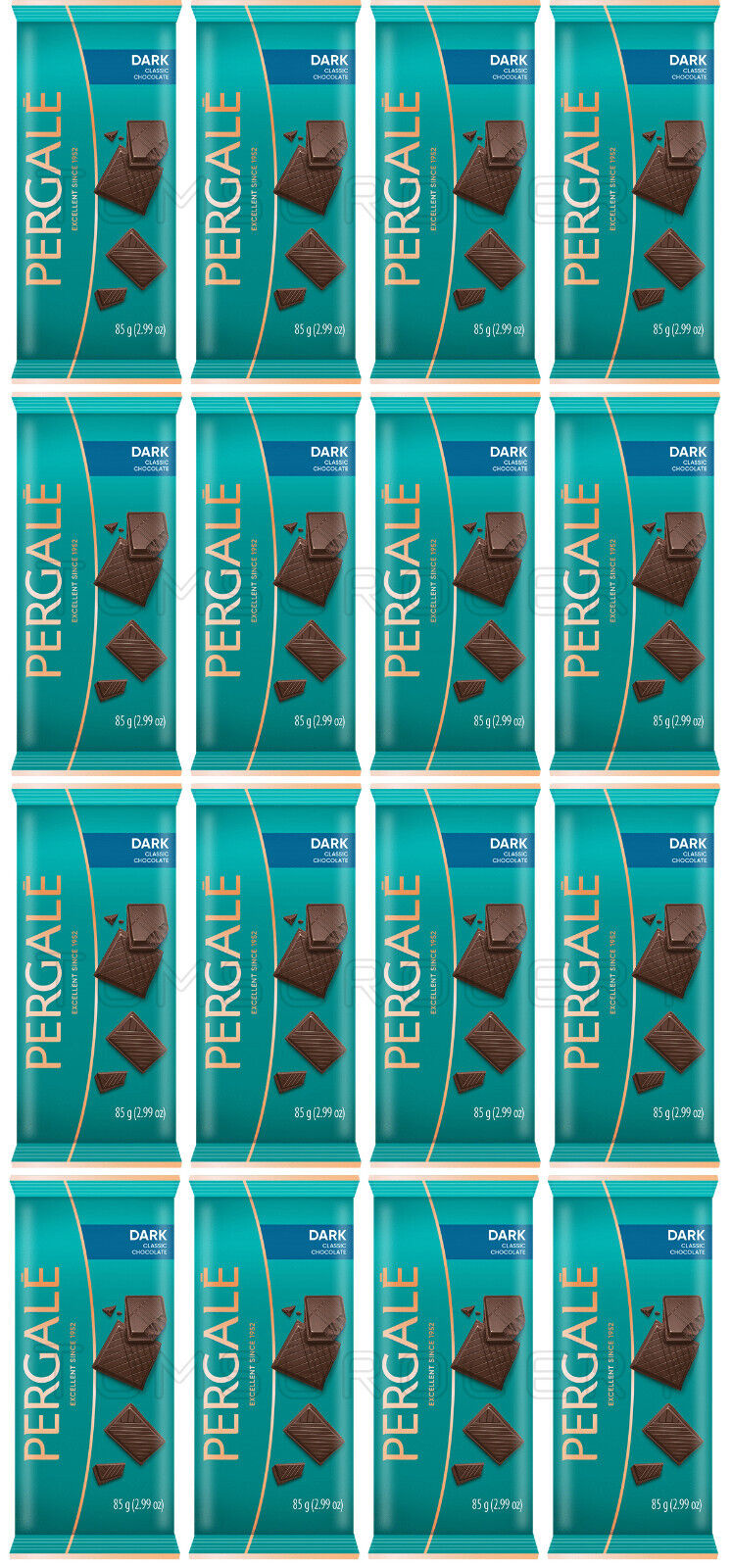 16 PERGALE CLASSIC DARK CHOCOLATE Bars 85g 3oz