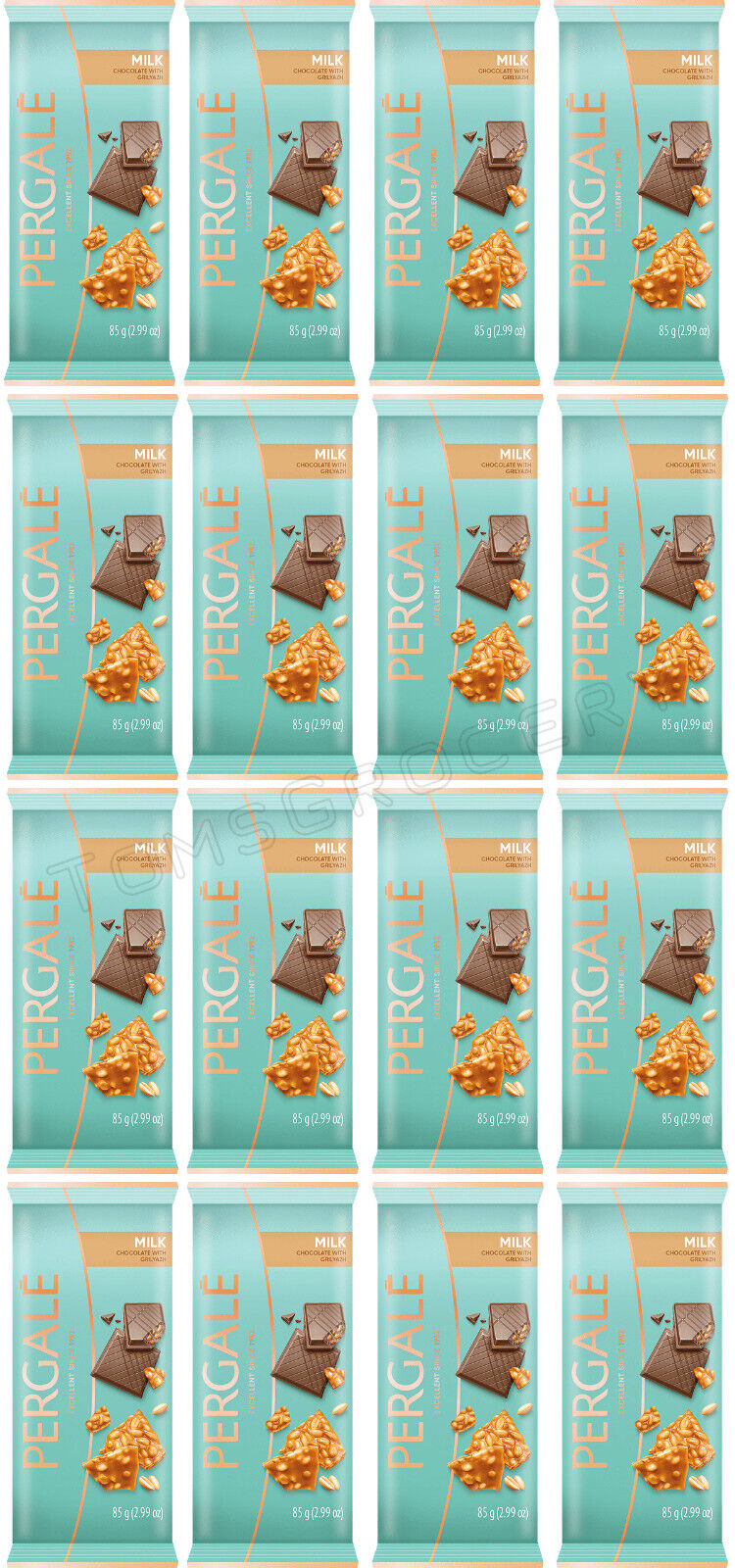 16 PERGALE Milk Chocolate Bars Grilyazh Caramel Flavor 85g 3oz