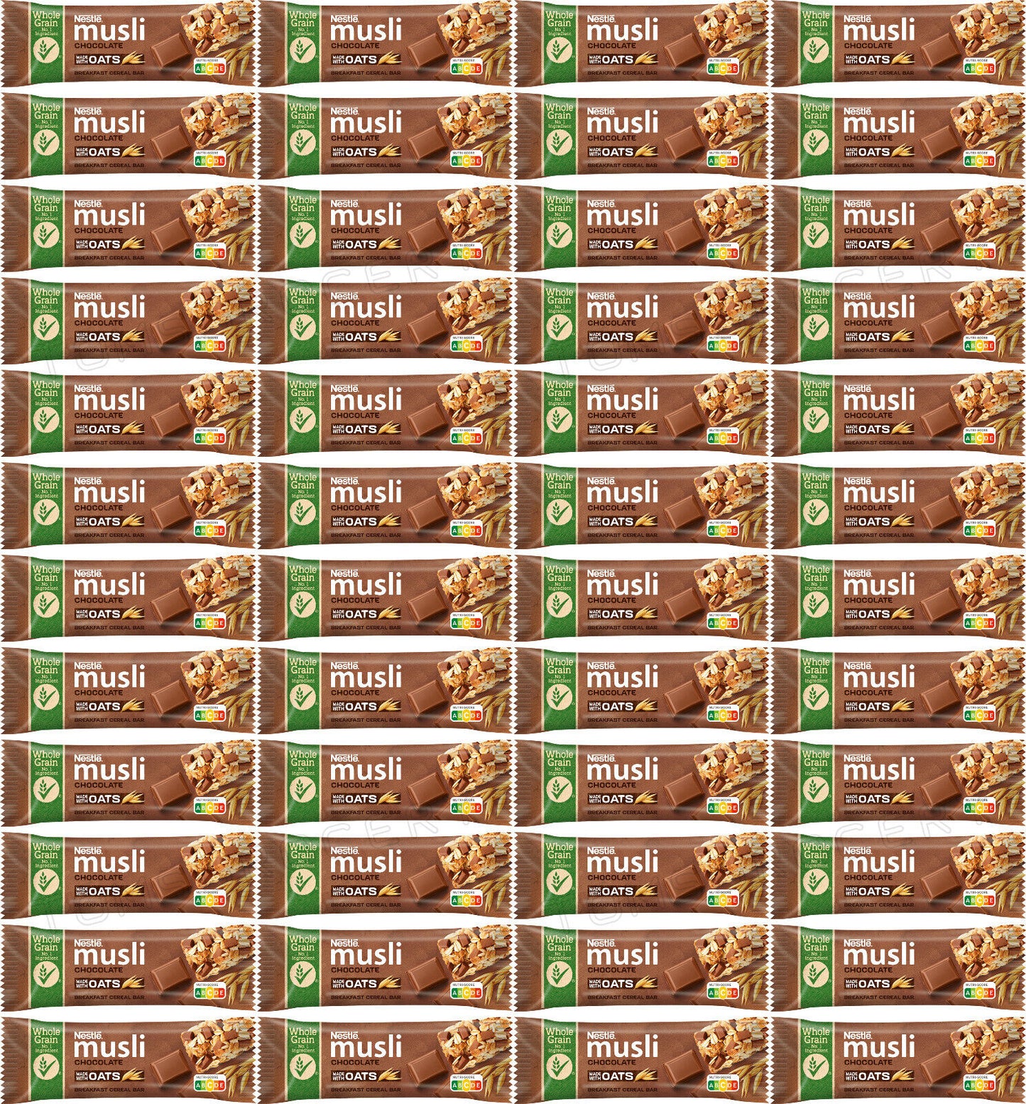 48 NESTLE MUSLI Chocolate Wholegrain Healthy Breakfast Cereal Bars 35g 1.23oz
