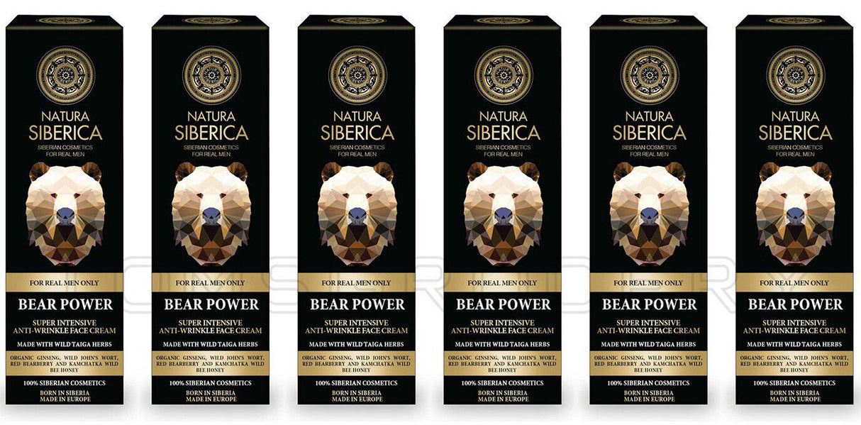 6 NATURA SIBERICA MEN BEAR POWER Super Intensive Anti-Wrinkle Face Cream 50ml
