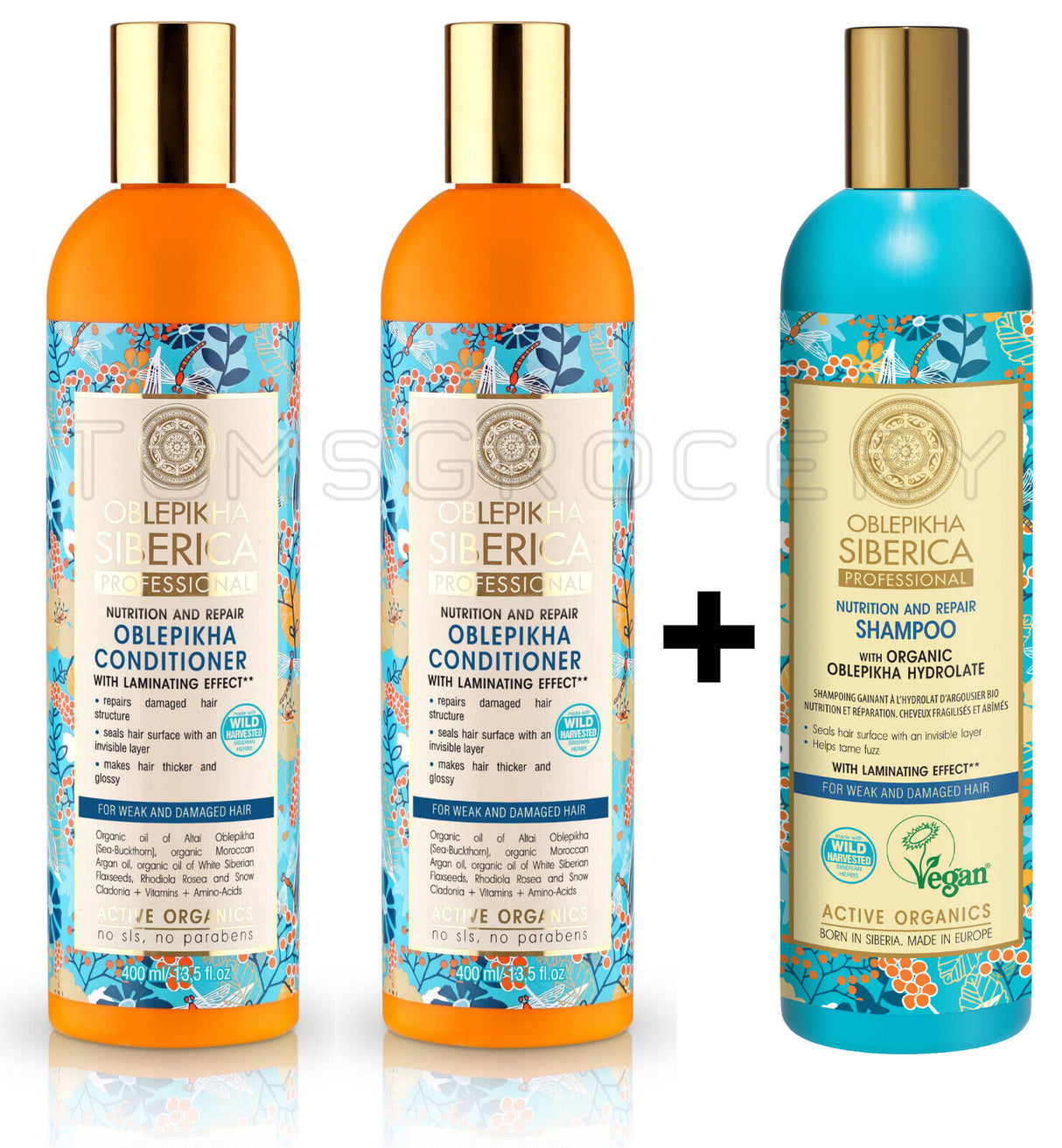 OBLEPIKHA SIBERICA Professional Nutrition & Repair Conditioner + Shampoo Set