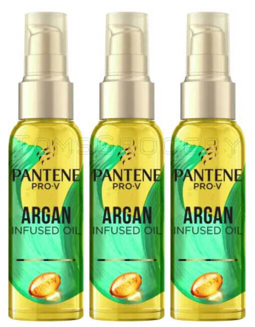 3 PANTENE PRO-V ARGAN Infused Nourishing Hair Oil 100ml 3.38fl oz