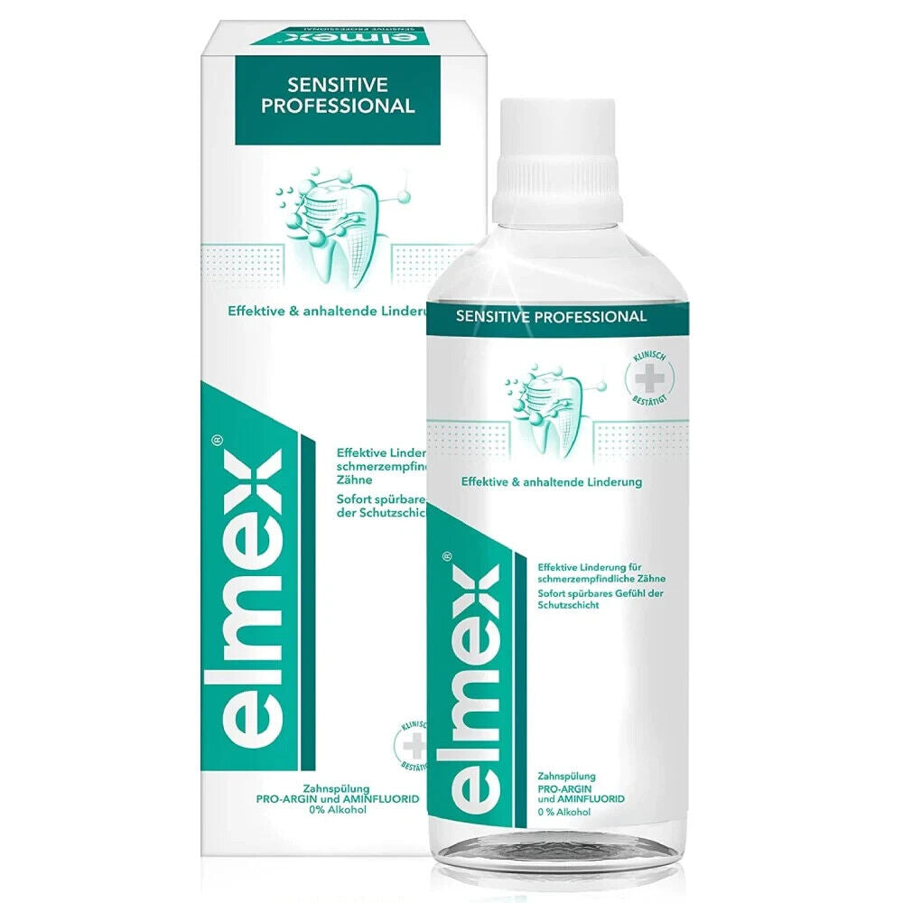 3 ELMEX SENSITIVE Daily Mouthwash Extra Protection 0% Alcohol 0% Colorants 400ml