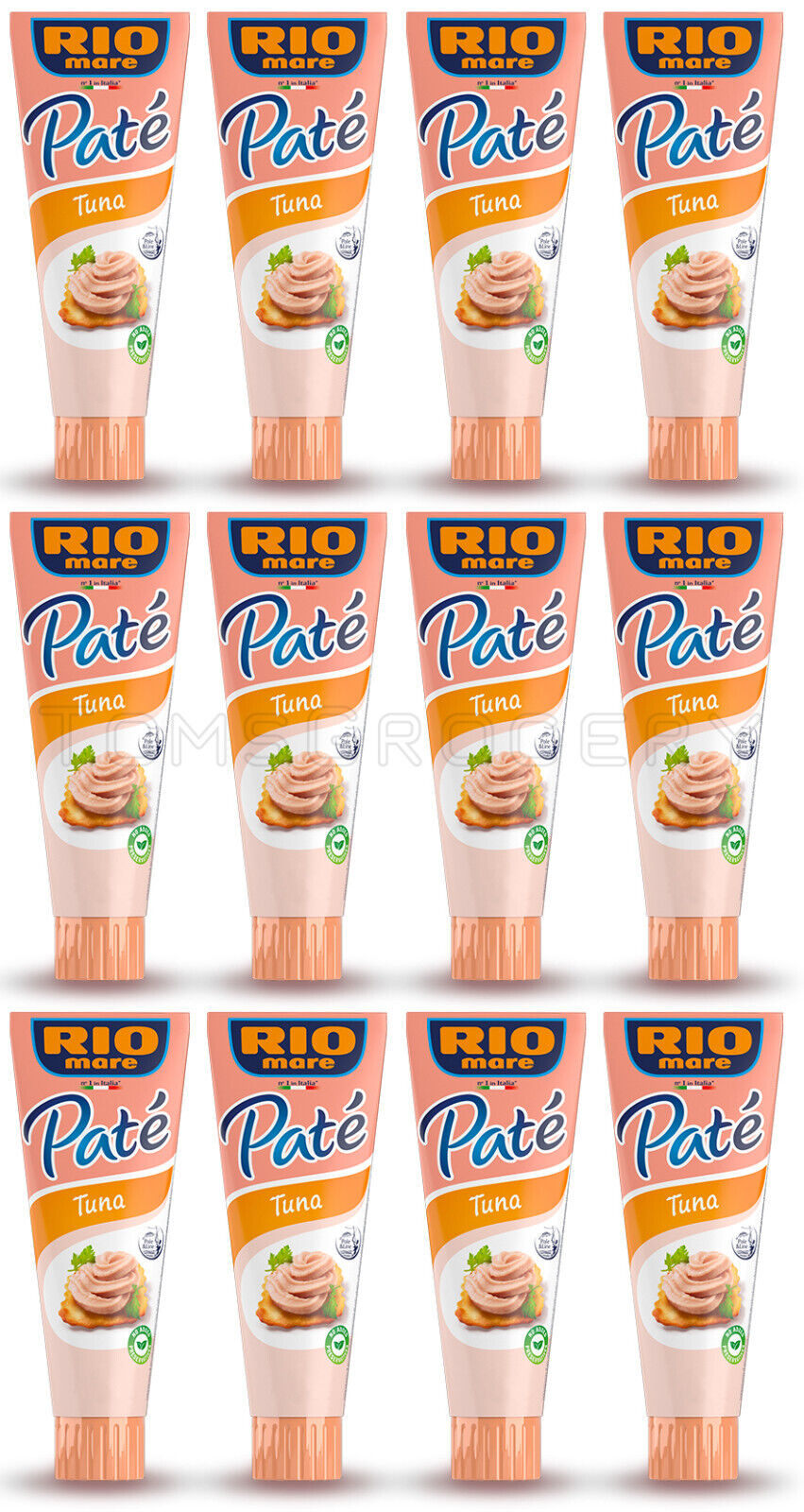 12 RIO MARE Tuna Pate Snacks Spreadable Tubes Made in Italy 100g 3.5oz