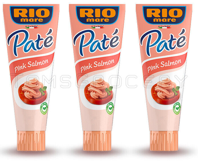 3 RIO MARE Pink Salmon Pate Spread Tubes 100g 3.5oz