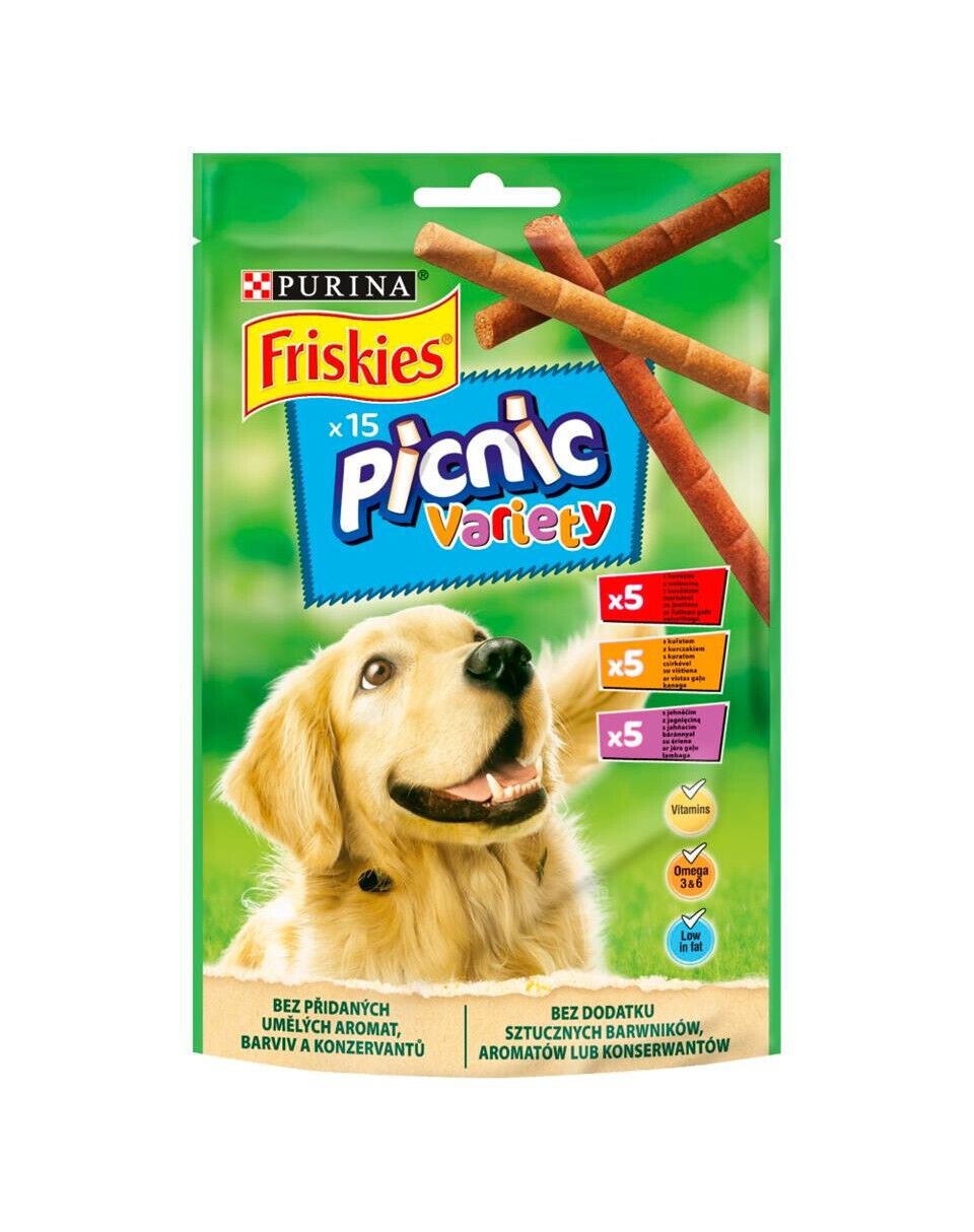 2 FRISKIES Picnic Preservative Free Dog Treats with Vitamins 126g 4.44oz