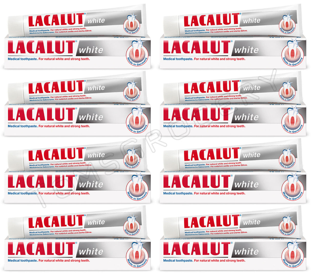 8 LACALUT WHITE Daily Whitening Toothpaste Protects from Caries 75ml