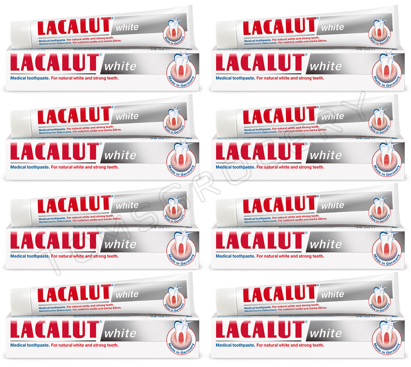 8 LACALUT WHITE Daily Whitening Toothpaste Protects from Caries 75ml