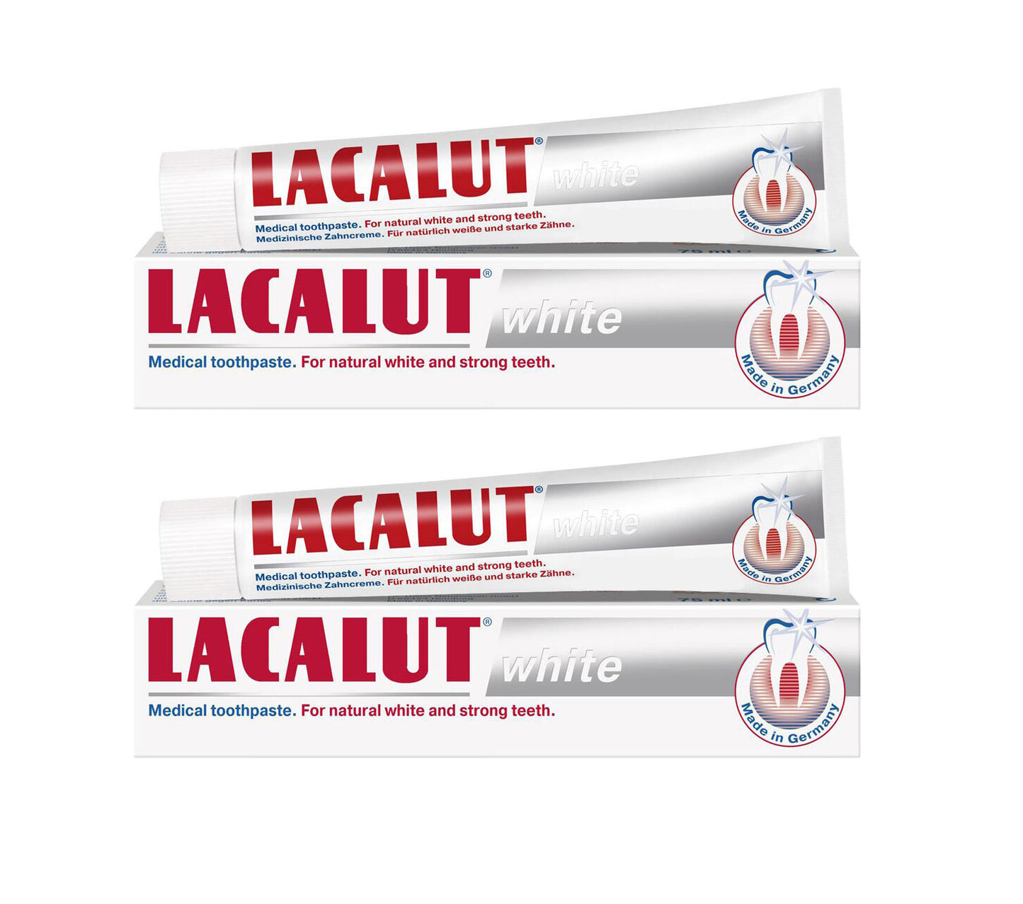 8 LACALUT WHITE Daily Whitening Toothpaste Protects from Caries 75ml