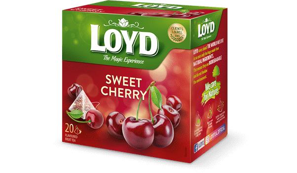 4 LOYD SWEET CHERRY Flavored Fruit Tea 20 Teabags Boxes (80 servings total)