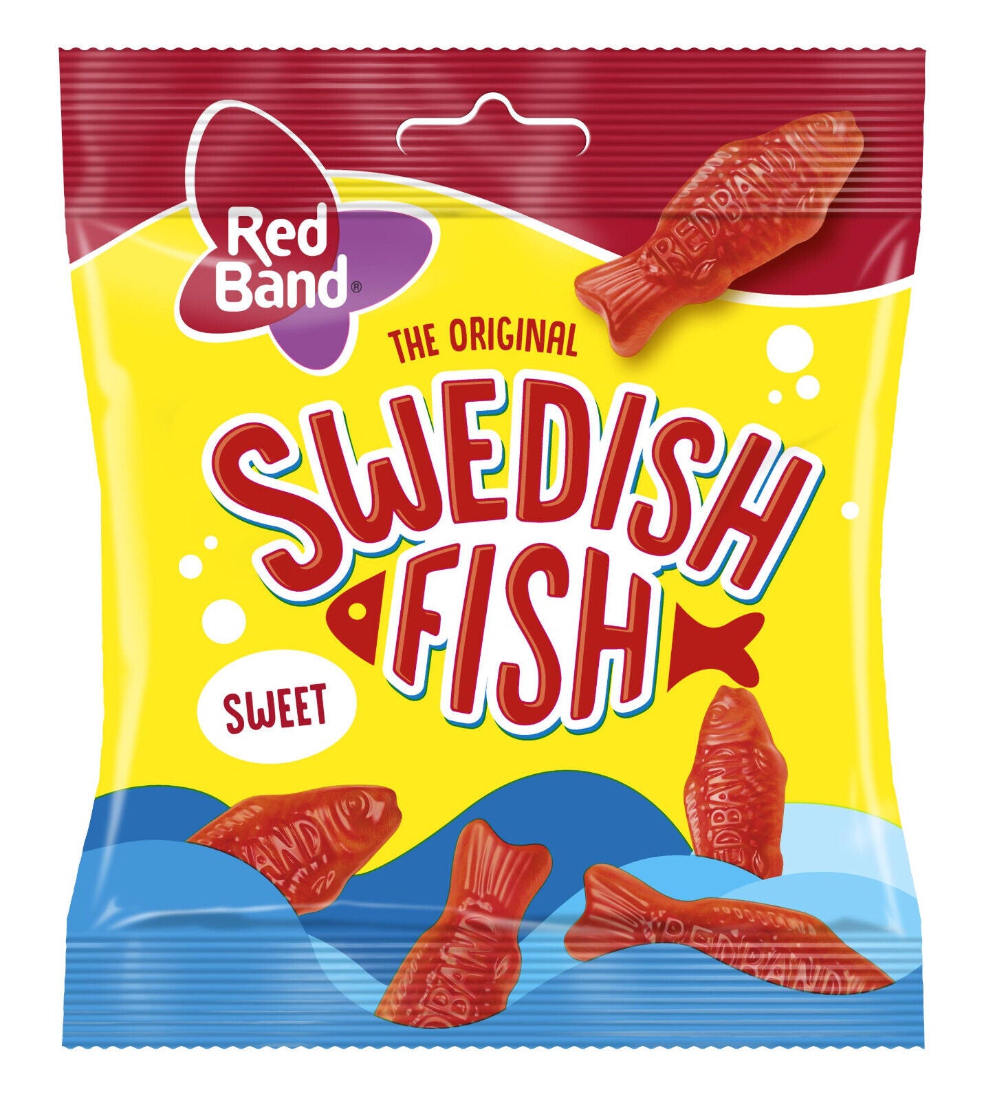3 RED BAND Swedish Fish Sweet Gummy Candy Sweets Treats 100g 3.5oz