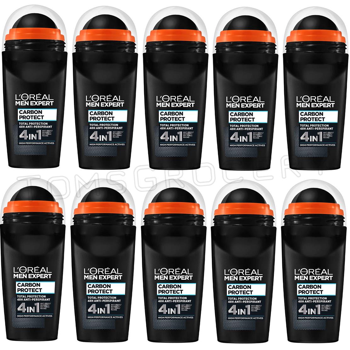 10 L'OREAL MEN EXPERT CARBON PROTECT 4in1 XXL Roll On Anti-Perspirant Deodorant