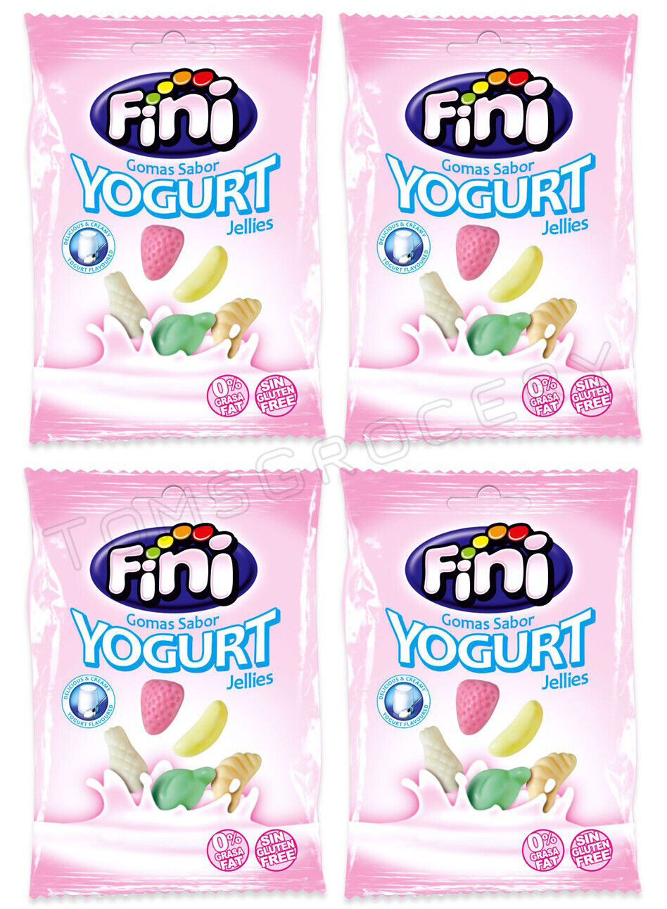 4 FINI YOGURT Jellies Gummy Candy Gluten Fat Free Sweets 90g 3.1oz