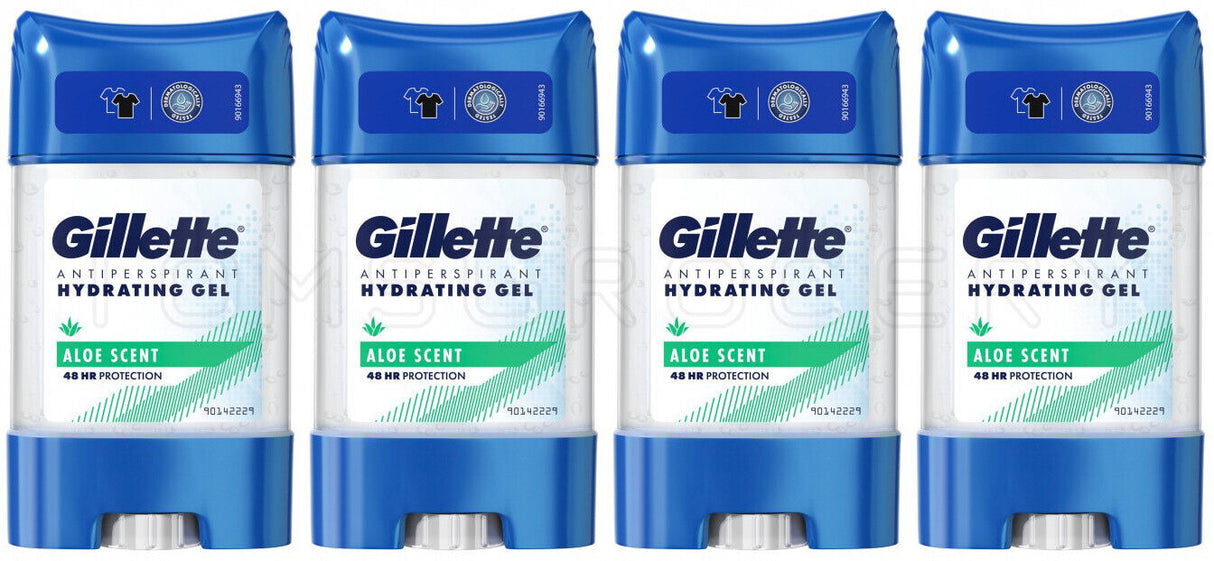 3 GILLETTE ALOE SCENT 48h Protection Antiperspirant Hydrating Gel Stick 70ml