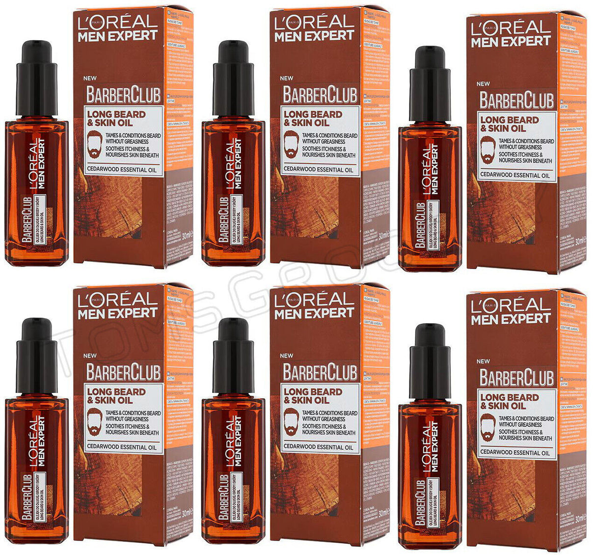 6 L'OREAL MEN EXPERT BarberClub Long Beard & Skin Oil 30ml 1 fl.oz.