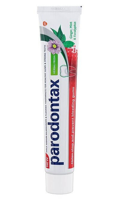 3 PARODONTAX HERBAL FRESH Daily Toothpaste with Ginger Mint & Eucalyptus 75ml