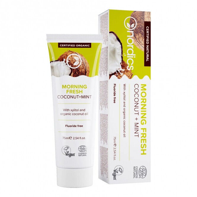 3 NORDICS MORNING FRESH Coconut & Mint Natural Toothpaste 75ml 2.54fl. oz