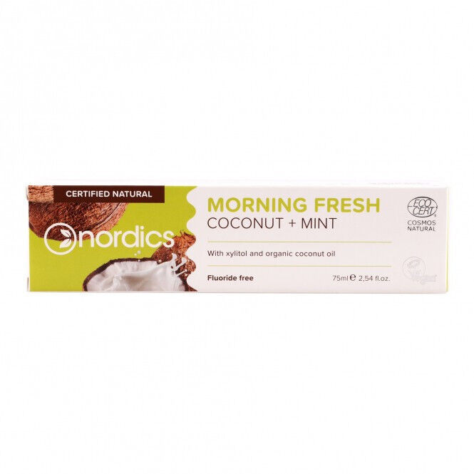 3 NORDICS MORNING FRESH Coconut & Mint Natural Toothpaste 75ml 2.54fl. oz