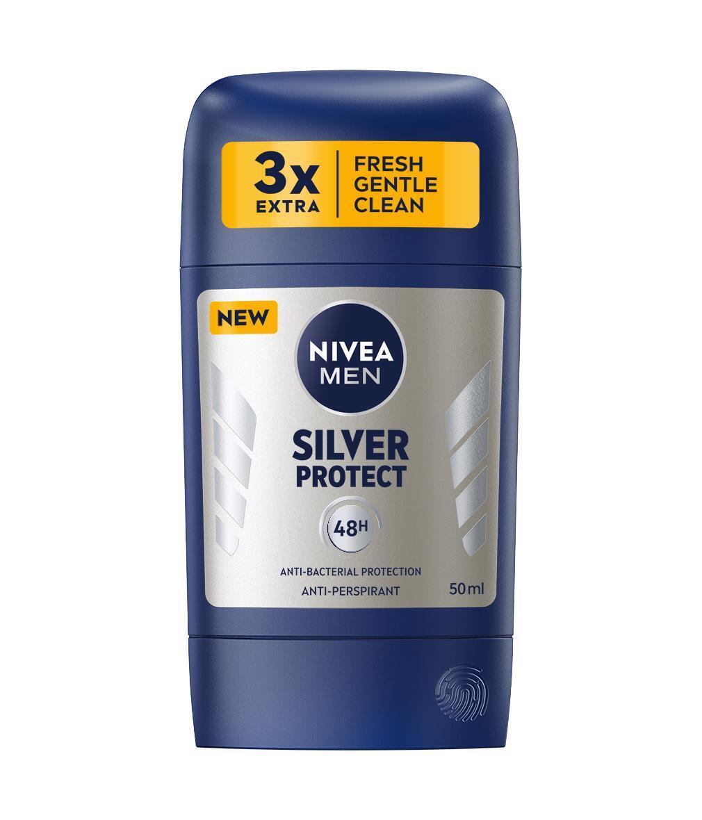 NIVEA MEN Antiperspirant Deodorant Solid Stick Black & White Invisible Fresh