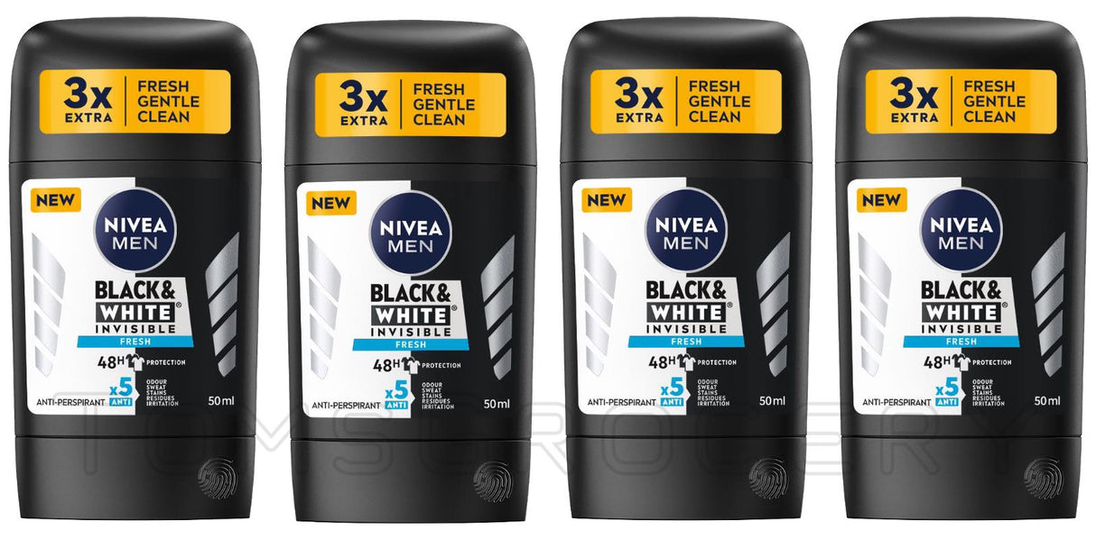 4 NIVEA MEN Invisible Fresh Antiperspirant 48h Anti-Marks Protection Stick