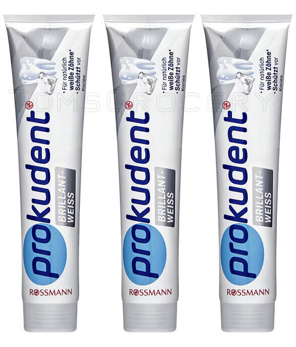 3 PROKUDENT BRILLIANTWEISS Whitening Daily Toothpaste 125ml 4.2oz