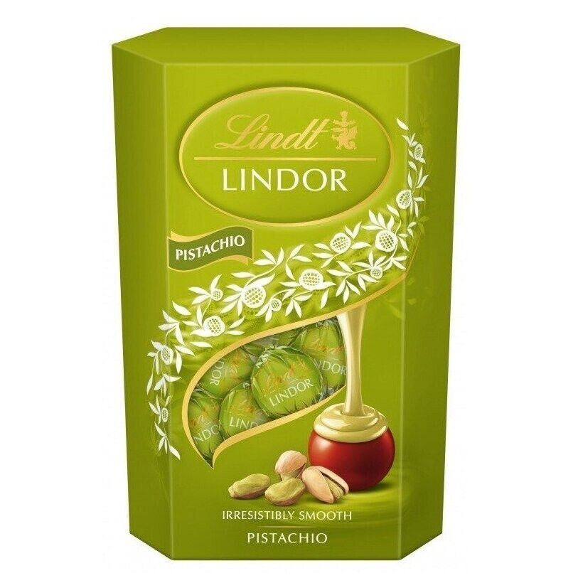 3 LINDT LINDOR Chocolate Balls with Pistachio Cream Filling 200g 7.06oz